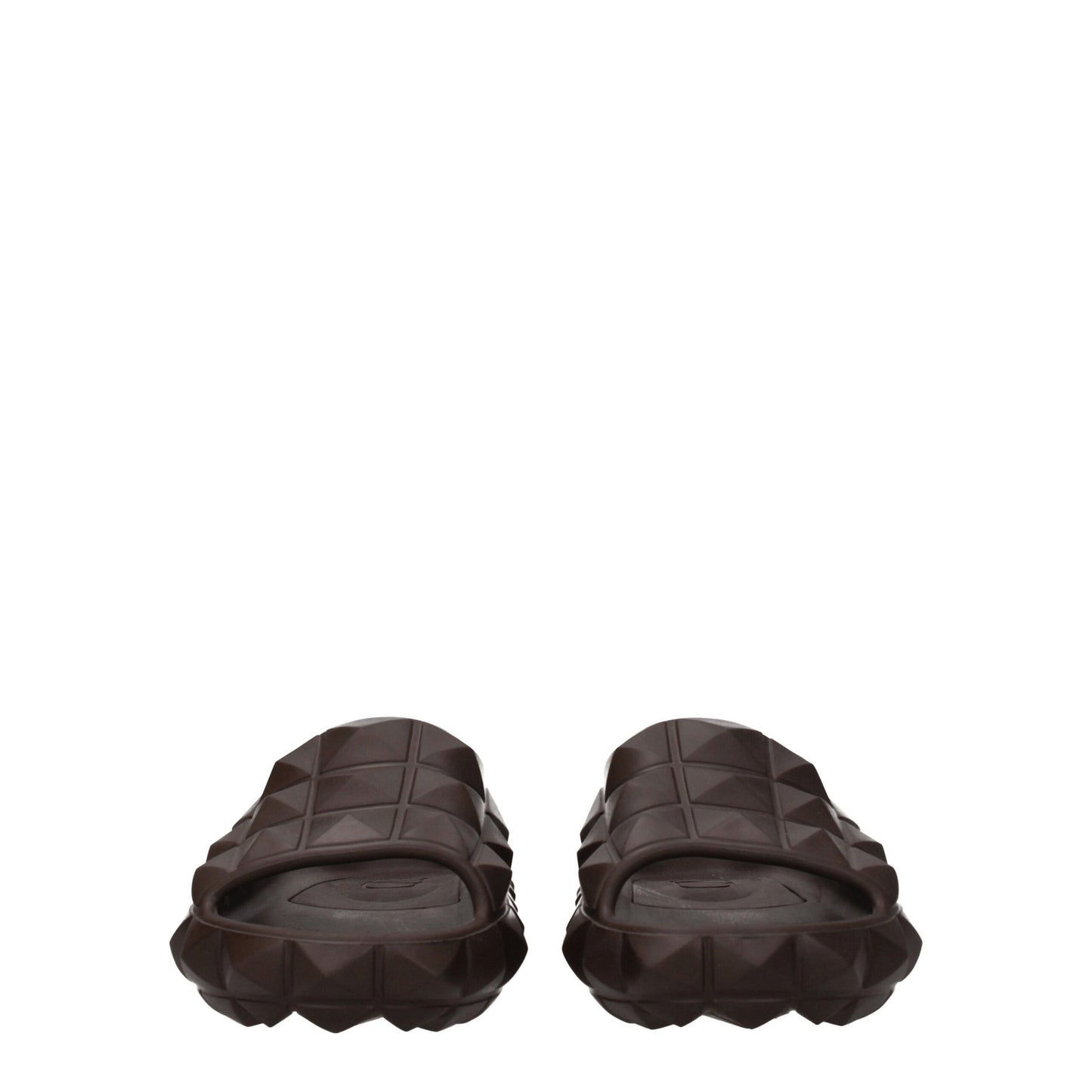 Pantuflas Valentino Garavani de algodón marrón