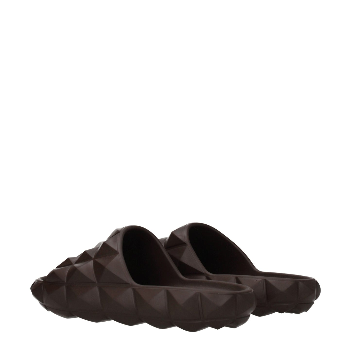 Pantuflas Valentino Garavani de algodón marrón