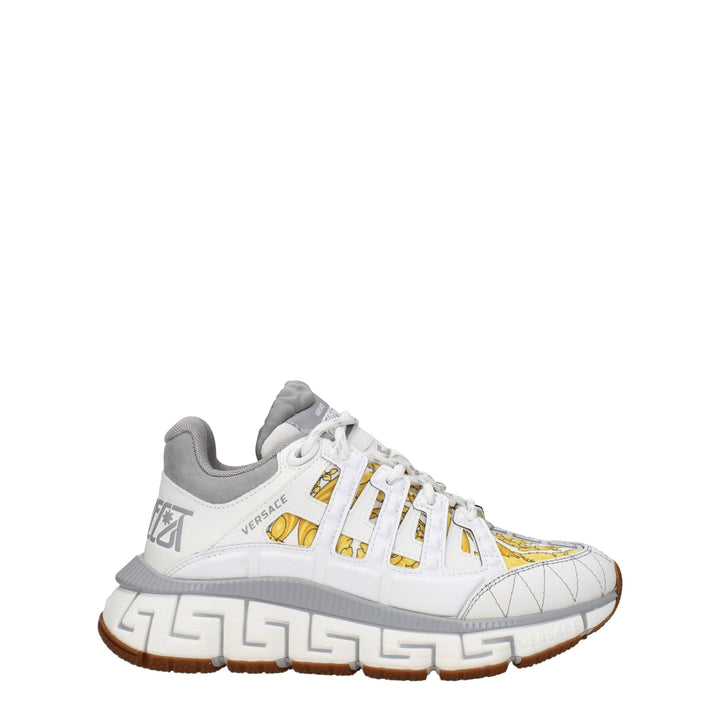 Zapatillas deportivas de tela blanca Versace