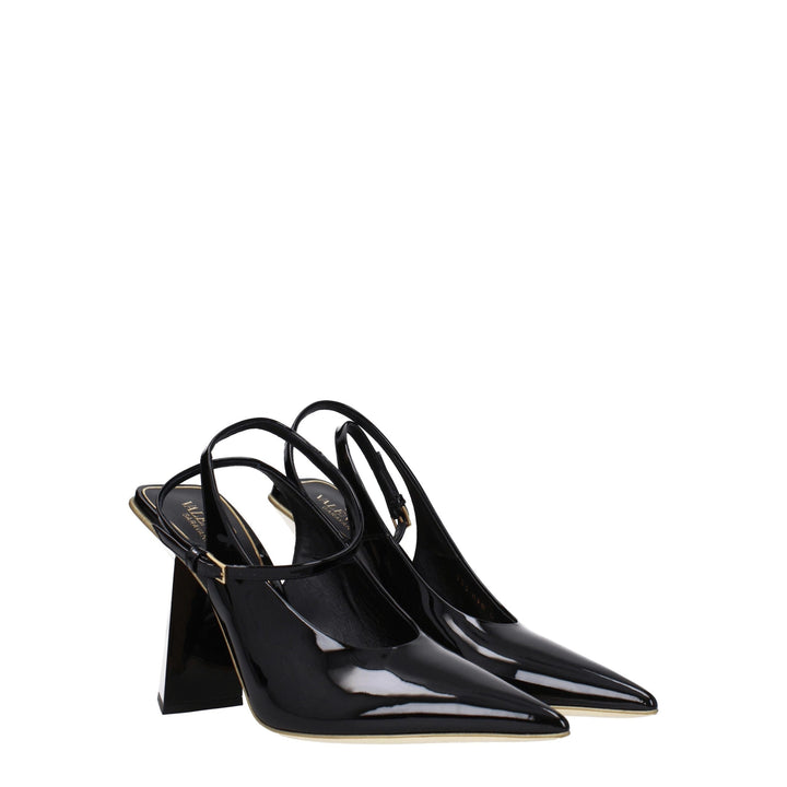 Sandales en cuir noires Valentino Garavani