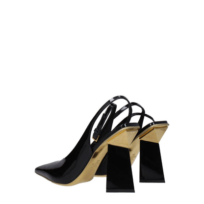 Sandalias de cuero negras Valentino Garavani