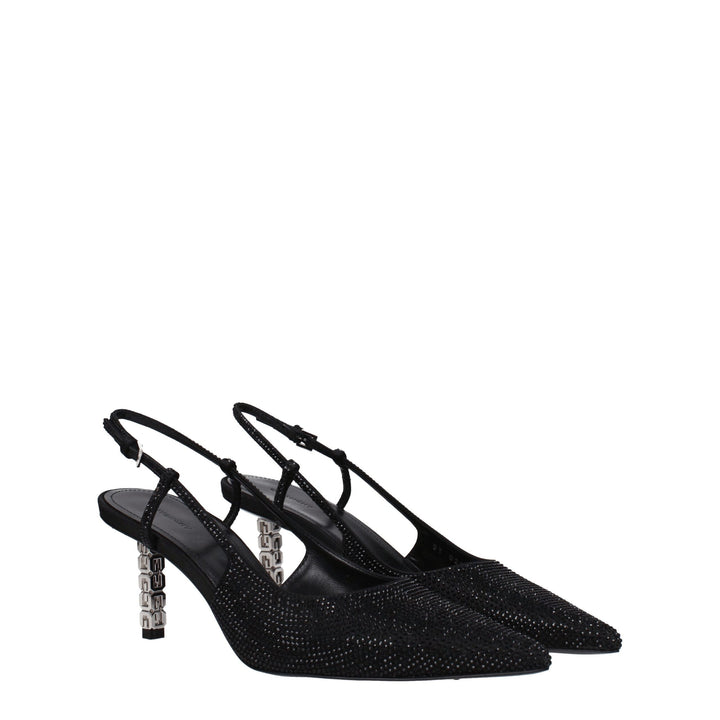 Escarpins à talons hauts en tissu noir Givenchy
