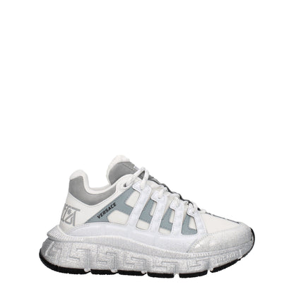 Zapatillas deportivas de tela blanca Versace