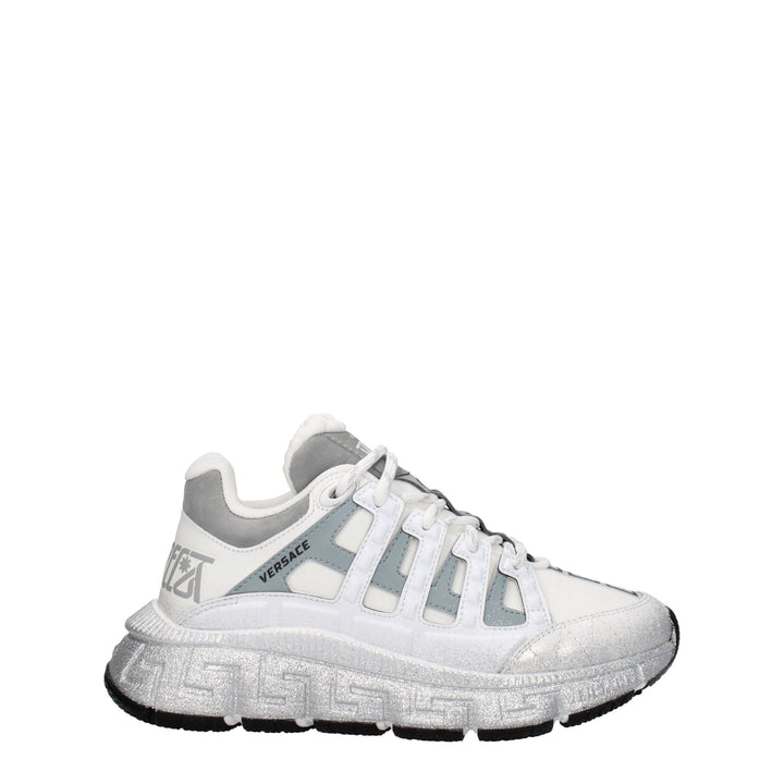 Zapatillas deportivas de tela blanca Versace