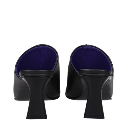 Stella McCartney Black Leather Stiletto Heel Sandals
