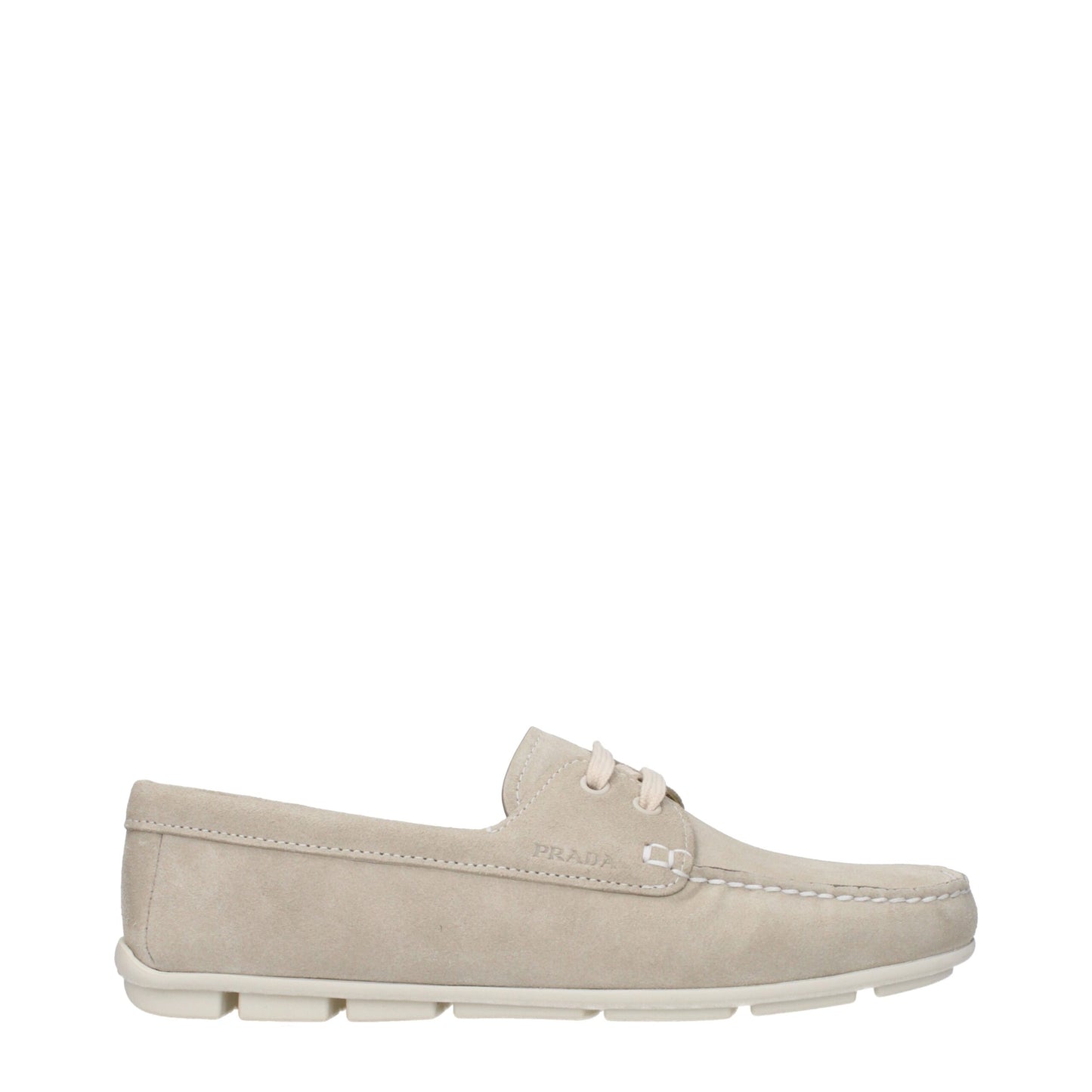 Mocasines sin cordones Prada de cuero gris