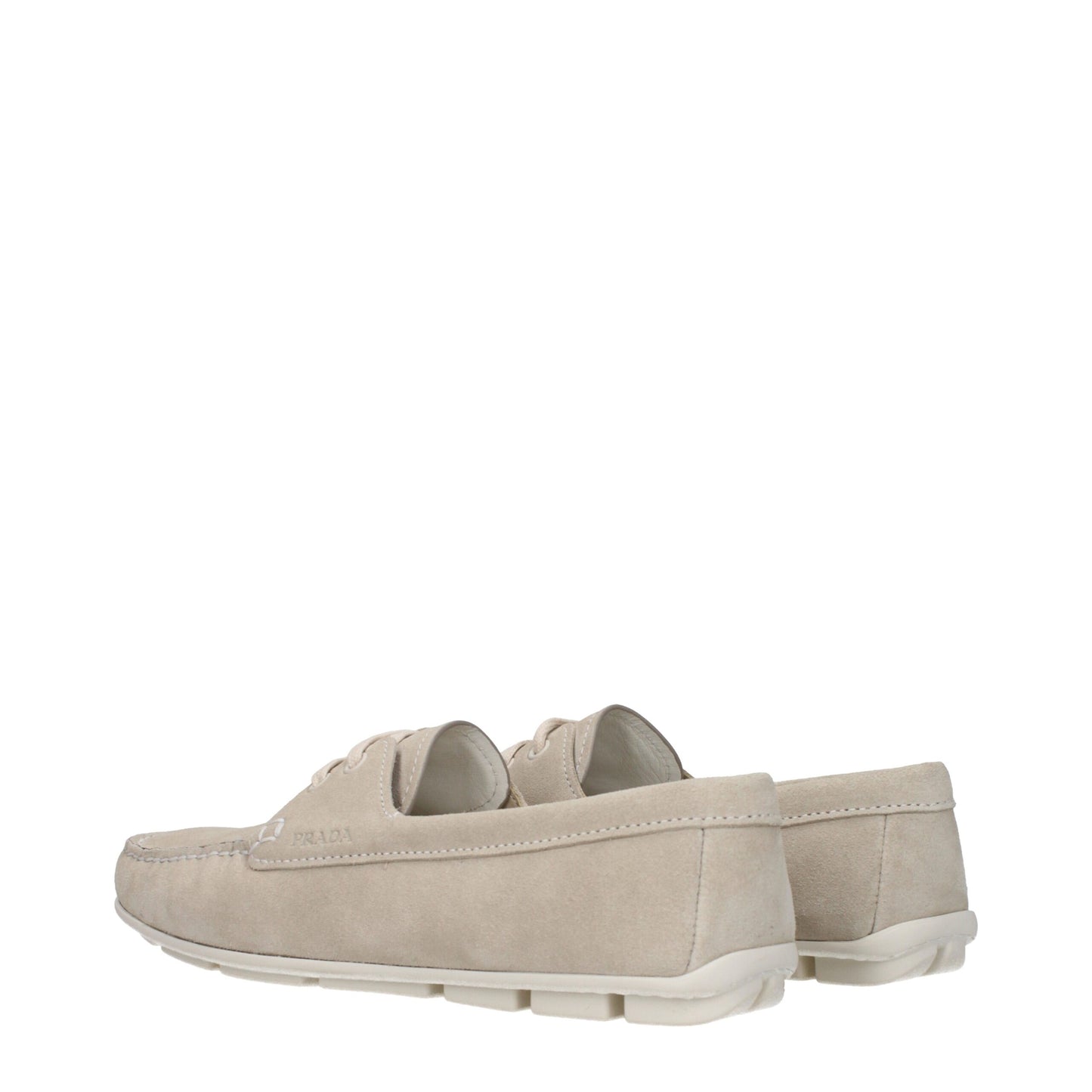 Mocasines sin cordones Prada de cuero gris