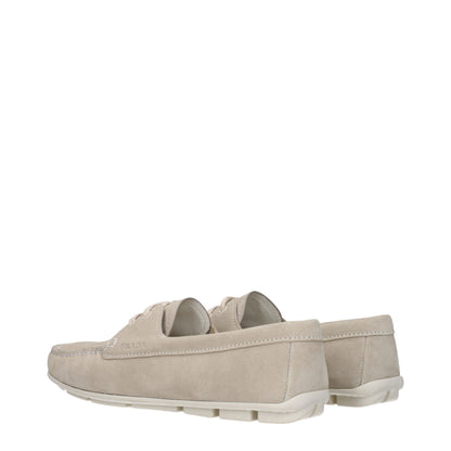 Mocasines sin cordones Prada de cuero gris
