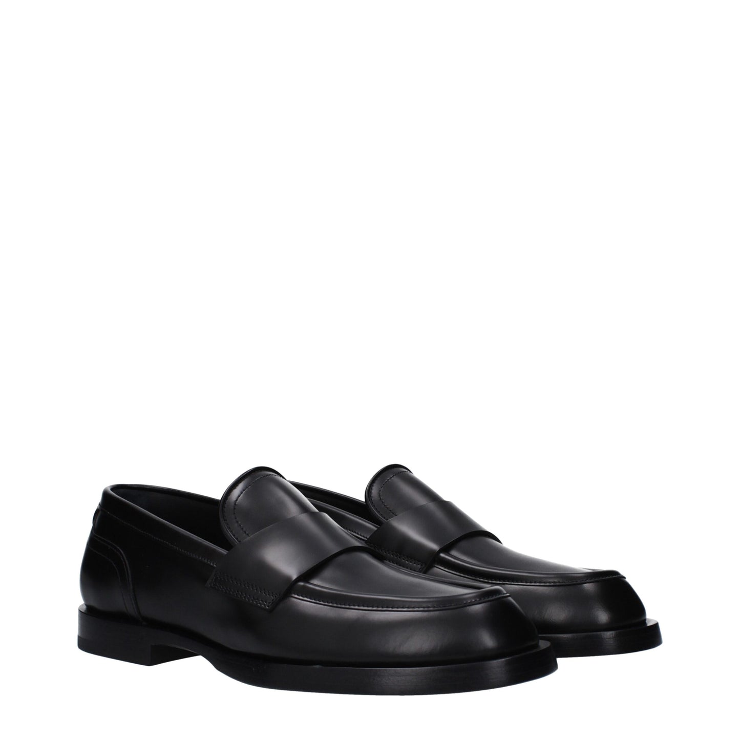Mocasines Dolce & Gabbana de cuero negro sin cordones