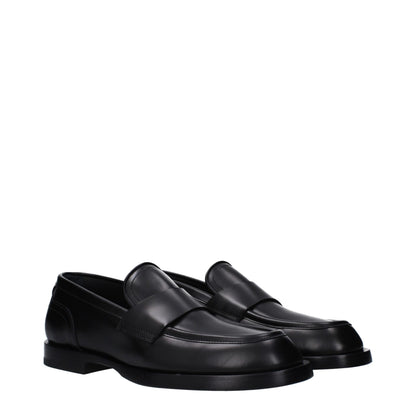 Mocasines Dolce & Gabbana de cuero negro sin cordones