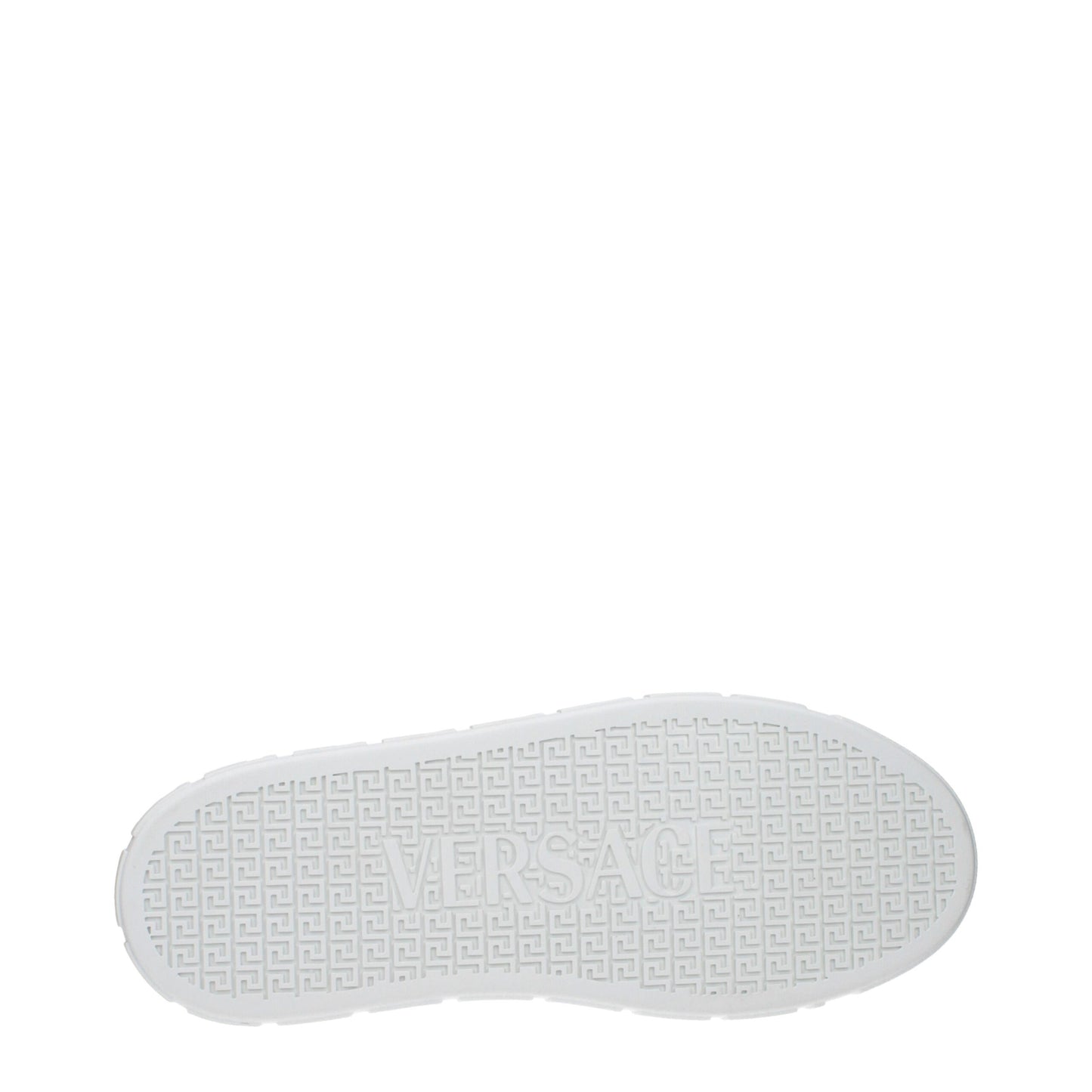 Zapatillas bajas de cuero blanco Versace