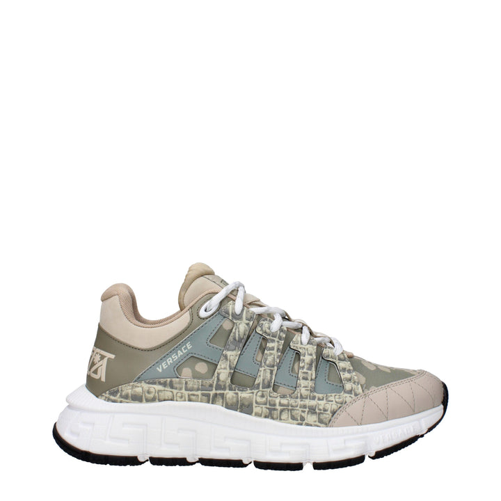 Zapatillas Bajas de Tela Verde Versace
