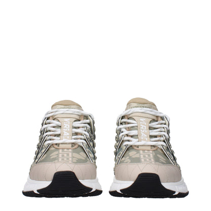 Zapatillas Bajas de Tela Verde Versace