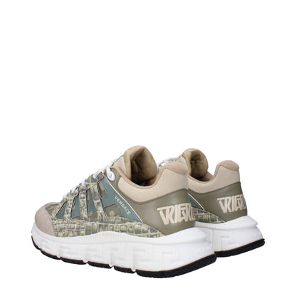 Zapatillas Bajas de Tela Verde Versace