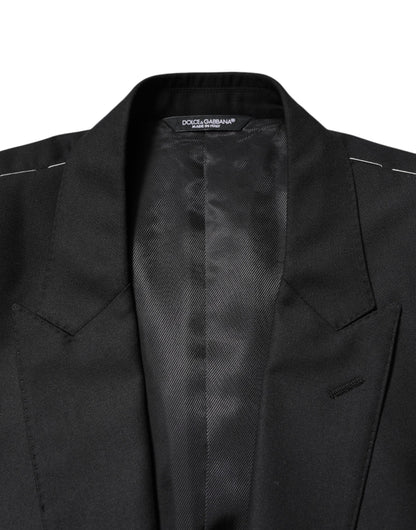 Chaqueta blazer de lana negra de botonadura sencilla de Dolce & Gabbana