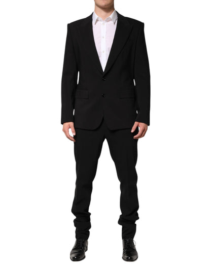 Costume deux pièces Dolce & Gabbana en coton noir, coupe droite