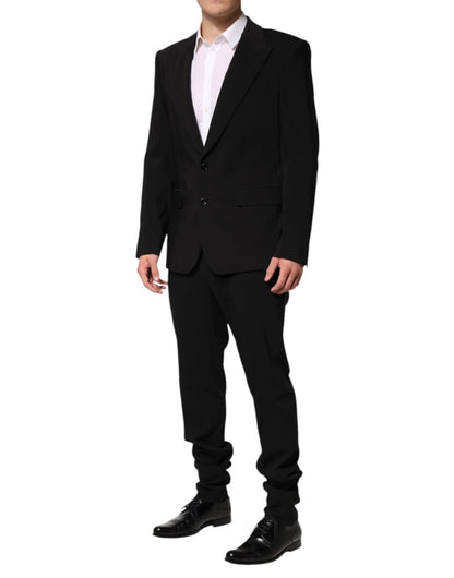 Costume deux pièces Dolce & Gabbana en coton noir, coupe droite