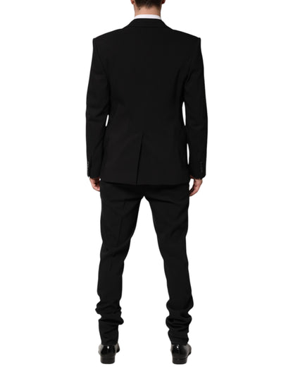 Costume deux pièces Dolce & Gabbana en coton noir, coupe droite