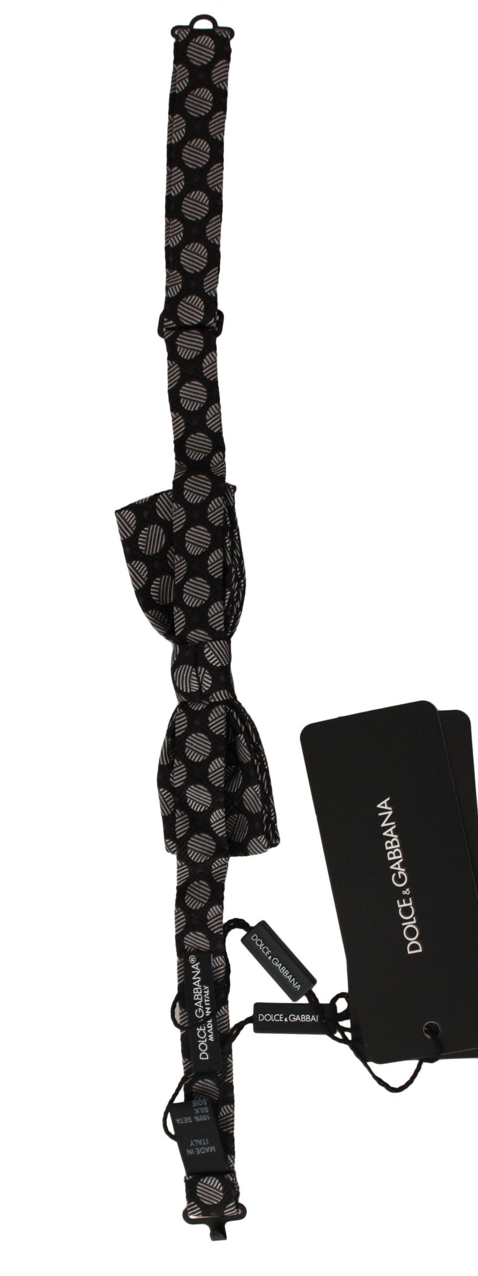 Nœud Papillon Dolce & Gabbana en Soie Jacquard à Pois Marron pour Homme