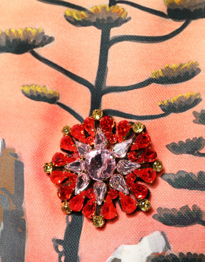 Mini-robe trapèze Dolce & Gabbana ornée de cristaux multicolores