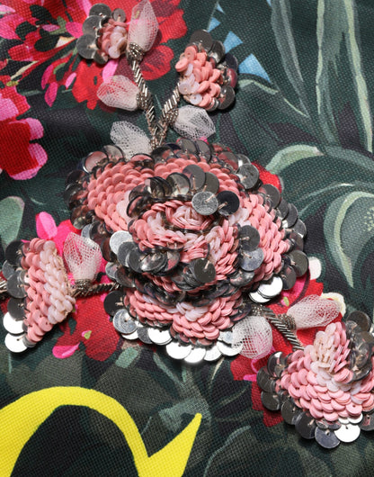 Mini-robe trapèze Dolce & Gabbana ornée de cristaux multicolores