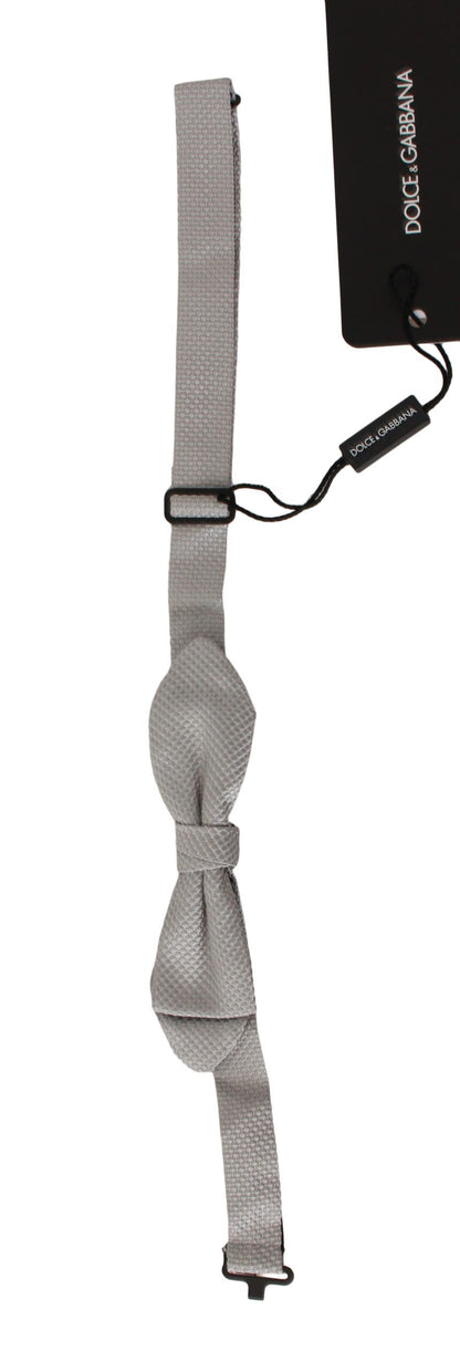 Dolce & Gabbana Papillon ajustable en faille 100 % soie gris