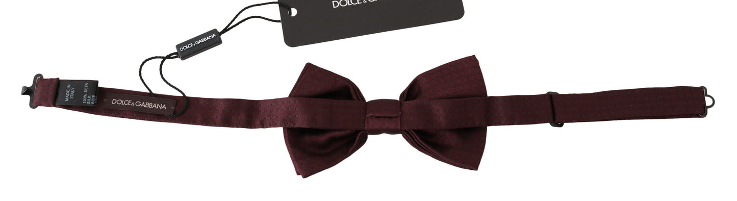 Nœud Papillon Réglable en Soie à Pois Dolce & Gabbana