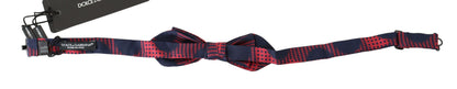 Nœud papillon pour homme ajustable Dolce & Gabbana à carreaux rouges 100 % soie