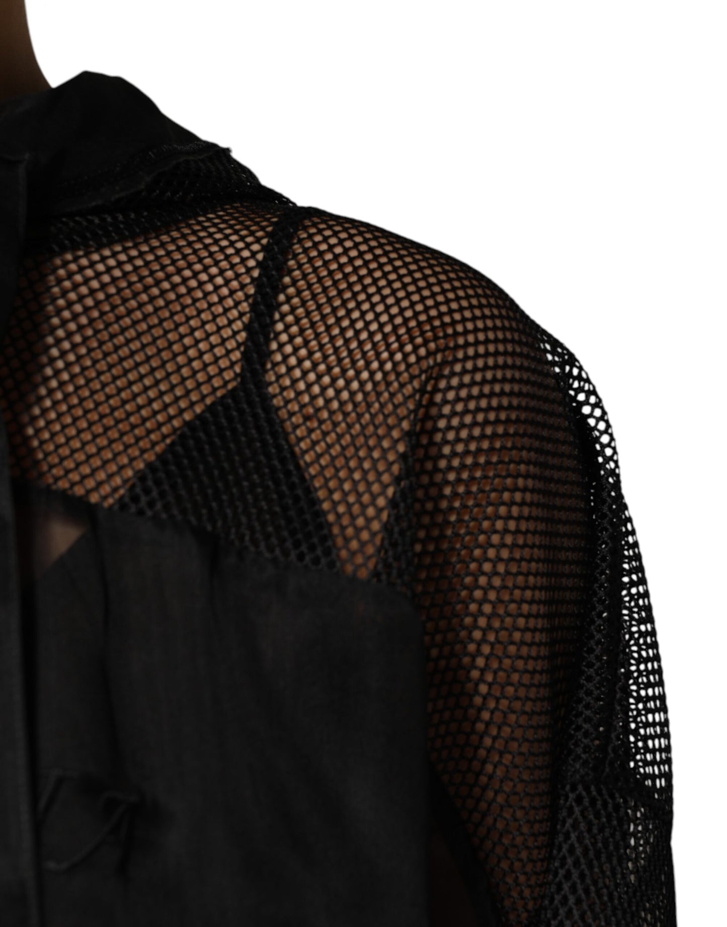Sudadera con capucha transparente negra Dolce & Gabbana