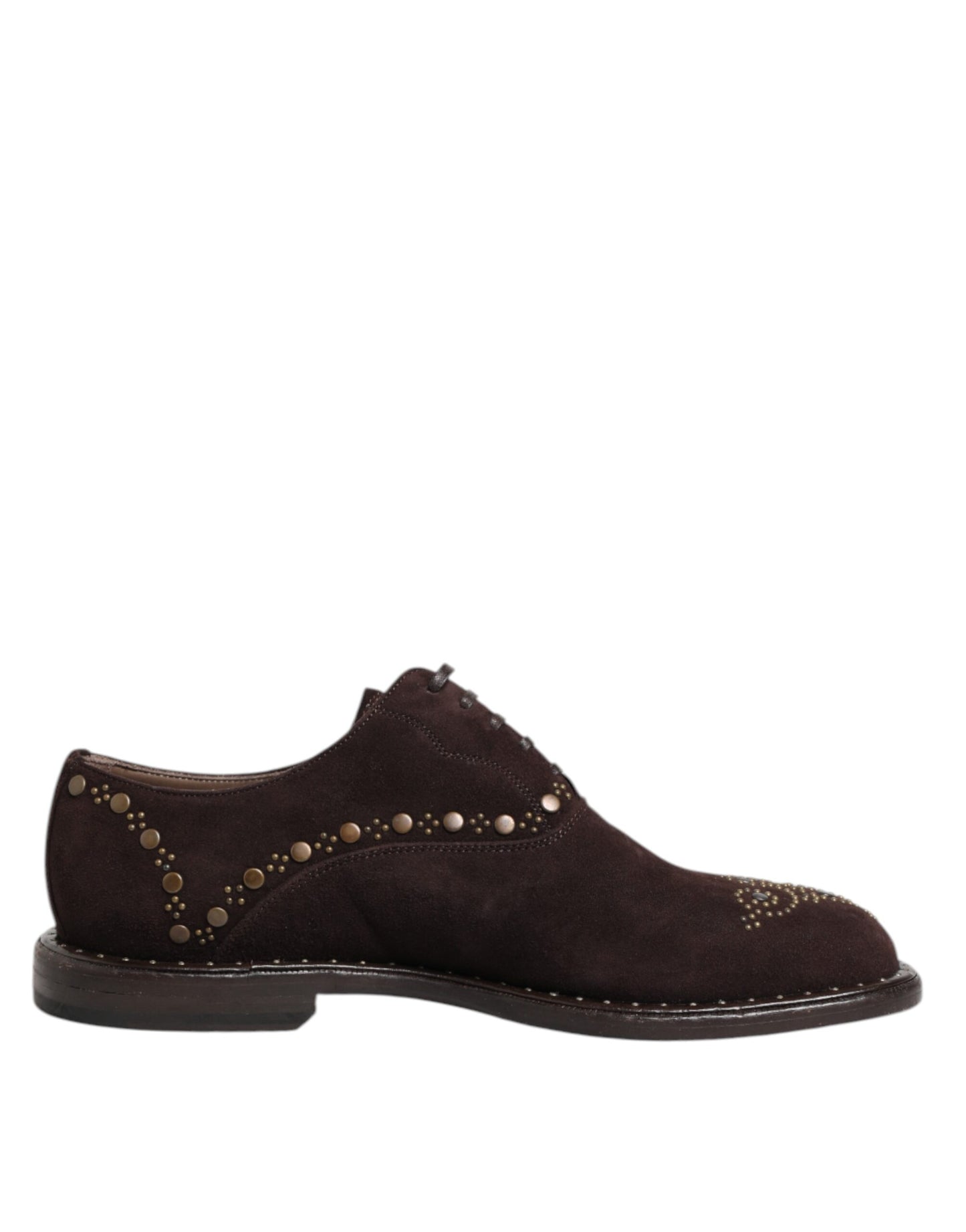 Chaussures habillées Richelieu Dolce & Gabbana en velours marron à lacets