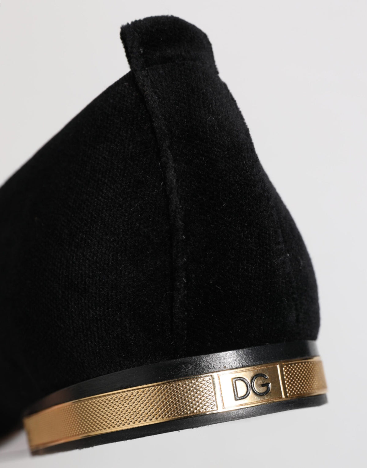Zapatos sin Cordones Dolce & Gabbana Negros VATICANO con Cinta de Cristal