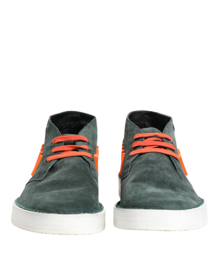 Zapatillas informales de hombre con logo Derby verdes Dolce & Gabbana