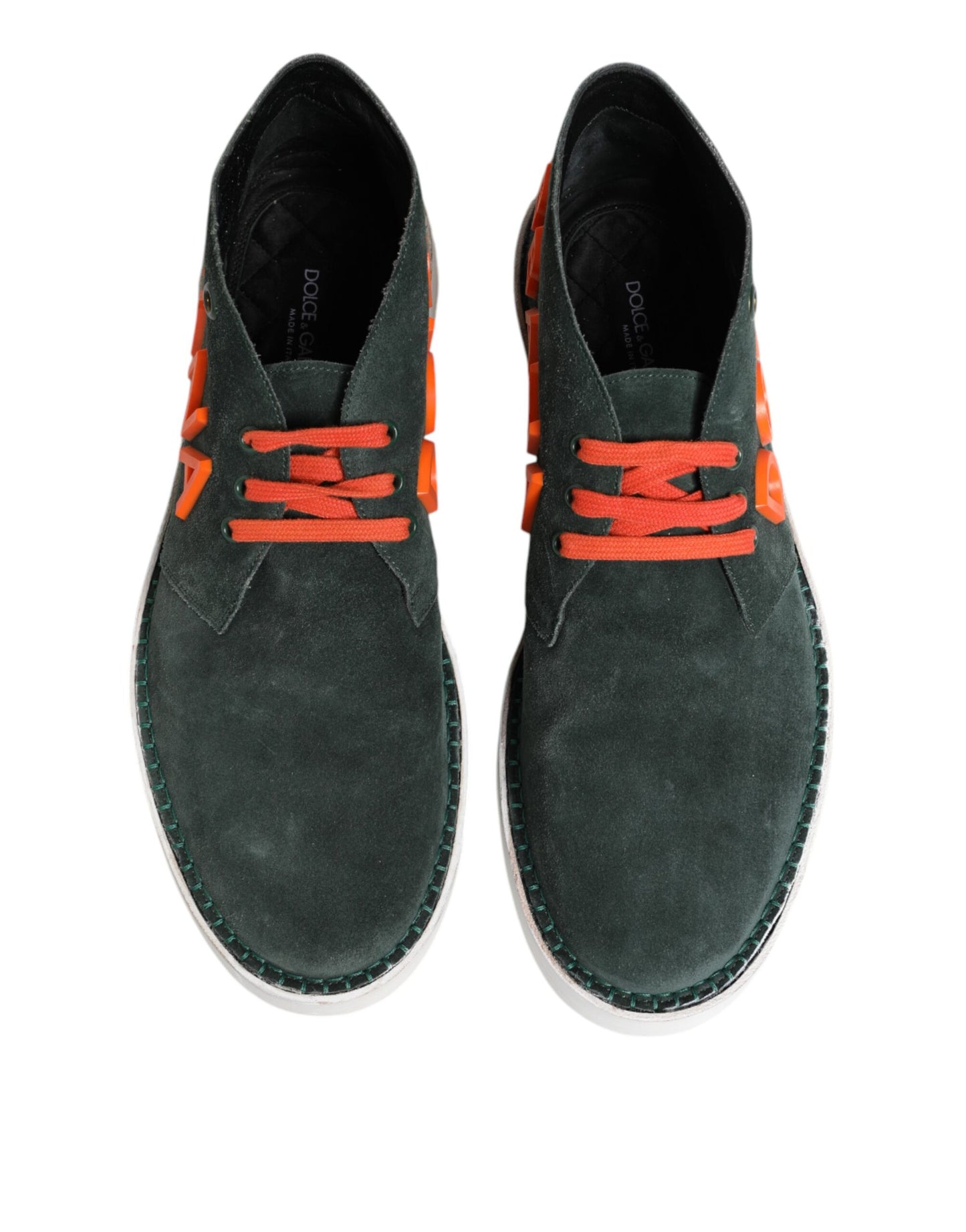 Dolce & Gabbana Green Derby Logo Casual Men Sneakers Shoes