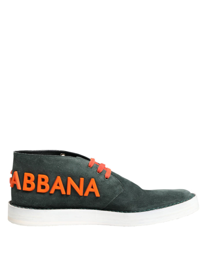 Zapatillas informales de hombre con logo Derby verdes Dolce & Gabbana