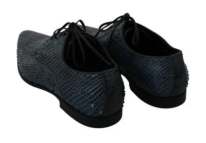 Zapatos de pitón azul de piel de serpiente Dolce & Gabbana