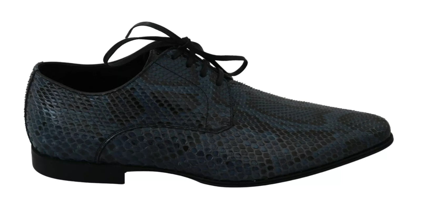 Zapatos de pitón azul de piel de serpiente Dolce & Gabbana
