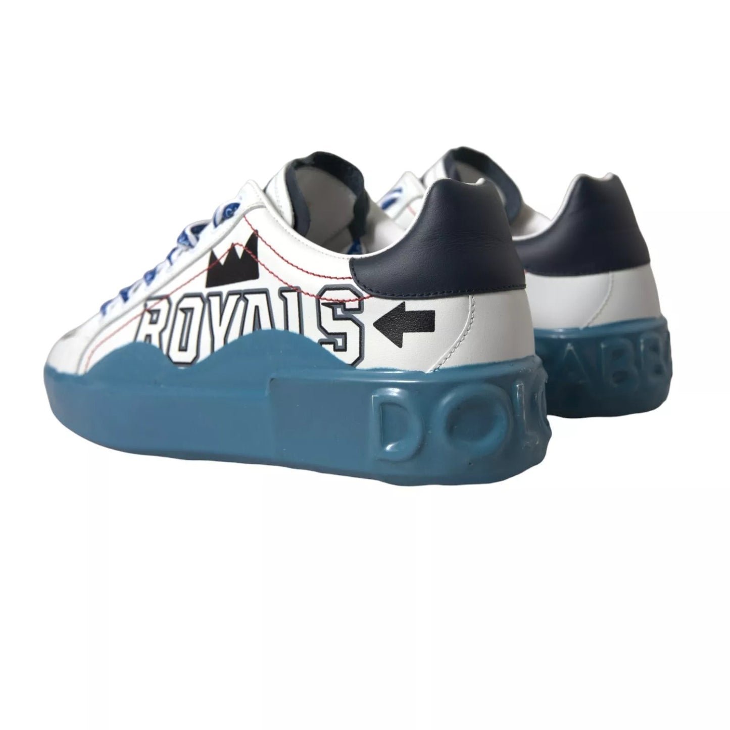 Baskets Dolce & Gabbana Portofino imprimé bleu et blanc