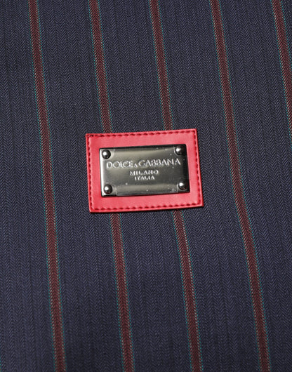 Chaqueta Dolce & Gabbana con cremallera completa, logotipo y rayas azules y rojas