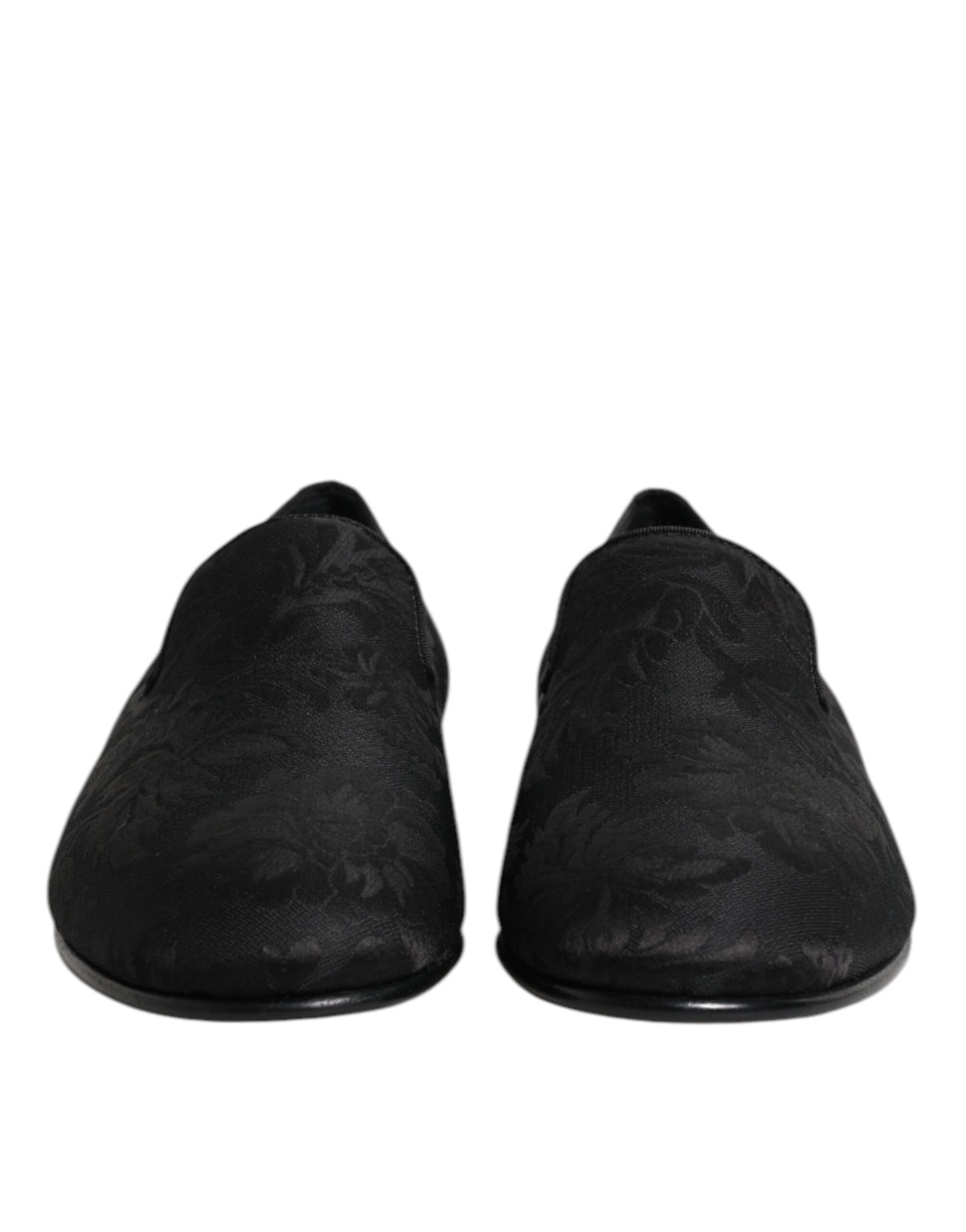 Mocassins Dolce & Gabbana en brocart floral noir pour hommes