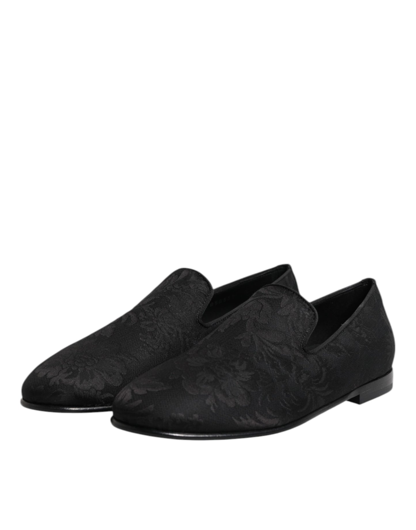 Mocassins Dolce & Gabbana en brocart floral noir pour hommes