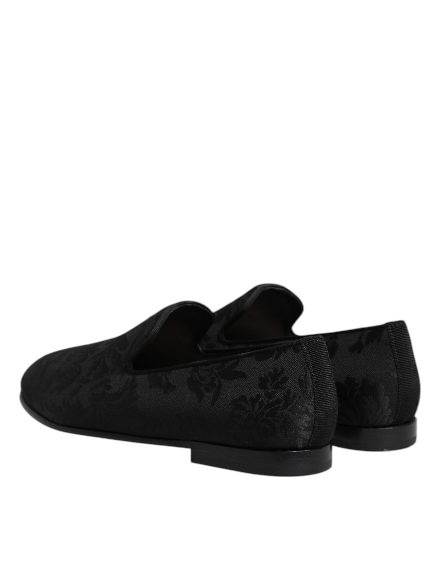 Mocassins Dolce & Gabbana en brocart floral noir pour hommes