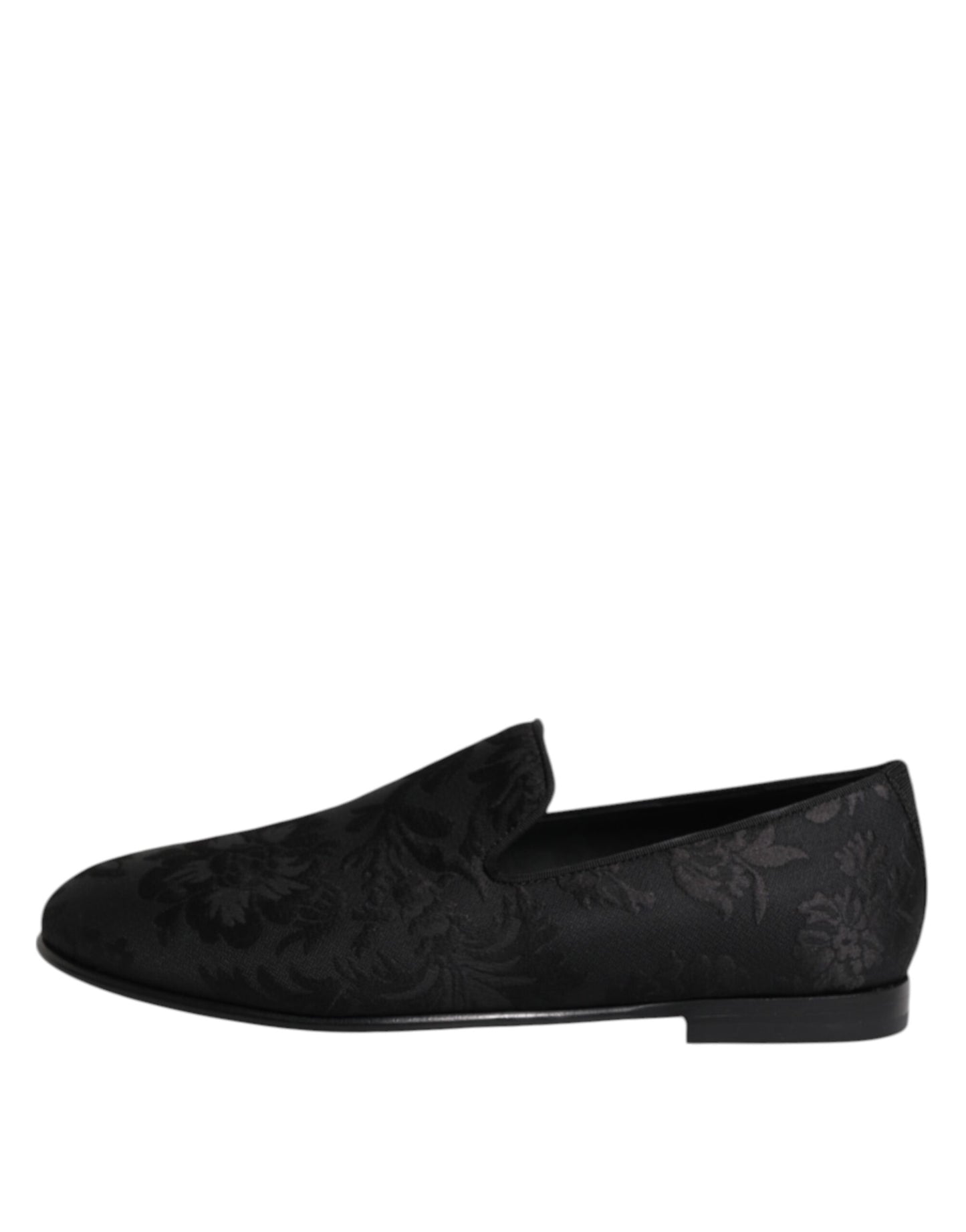 Mocassins Dolce & Gabbana en brocart floral noir pour hommes