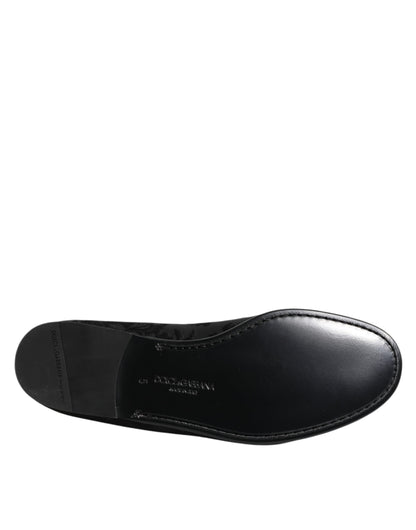 Mocassins Dolce & Gabbana en brocart floral noir pour hommes