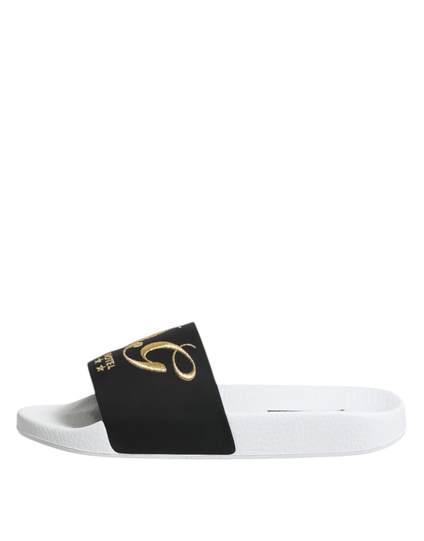 Dolce & Gabbana Sandales en cuir blanc et noir Chaussures de plage