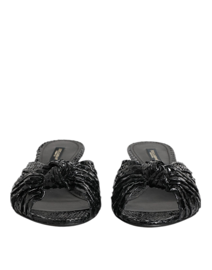 Chaussures à talons Dolce & Gabbana en cuir noir