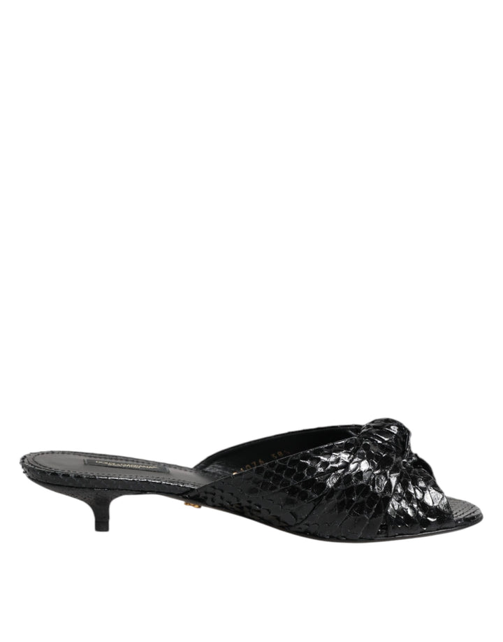 Chaussures à talons Dolce & Gabbana en cuir noir