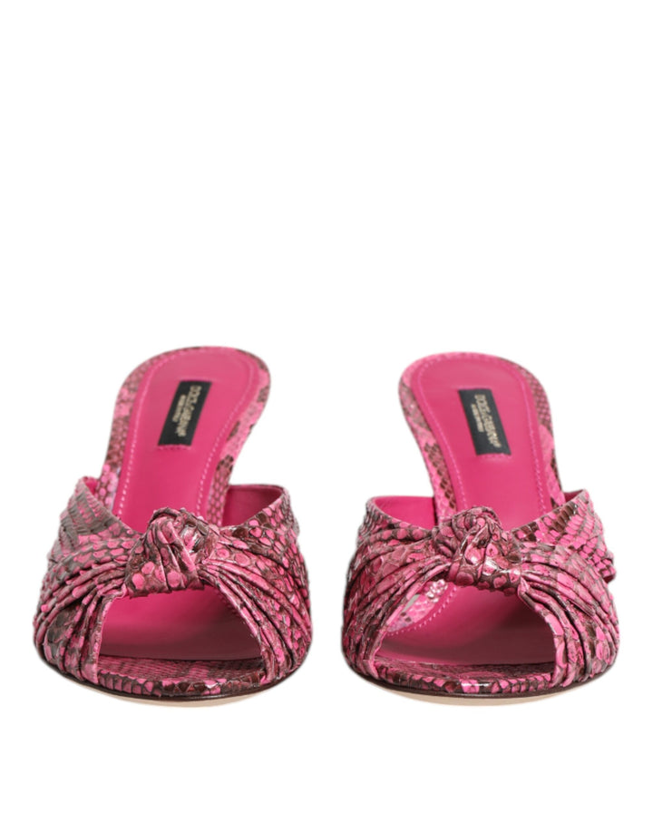 Chaussures sandales à talons Dolce & Gabbana en cuir rose