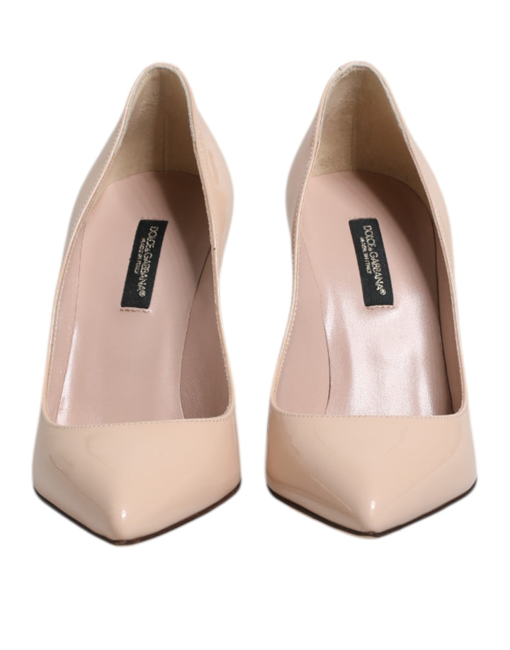 Chaussures à talons aiguilles Dolce & Gabbana en cuir verni beige