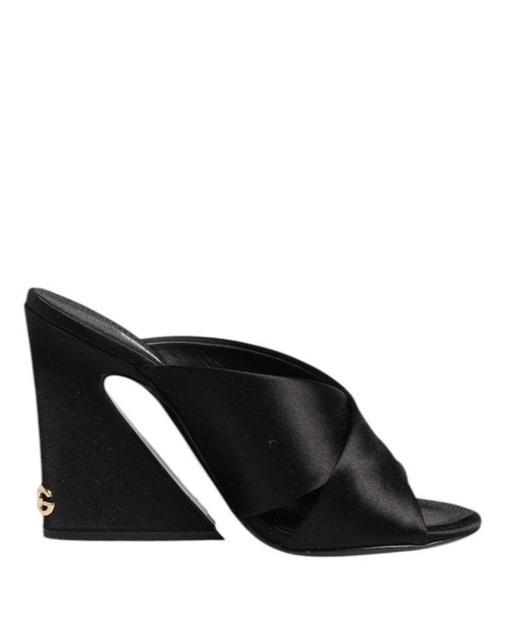 Zapatos de tacón alto Dolce & Gabbana negros modelo Keira estilo barroco
