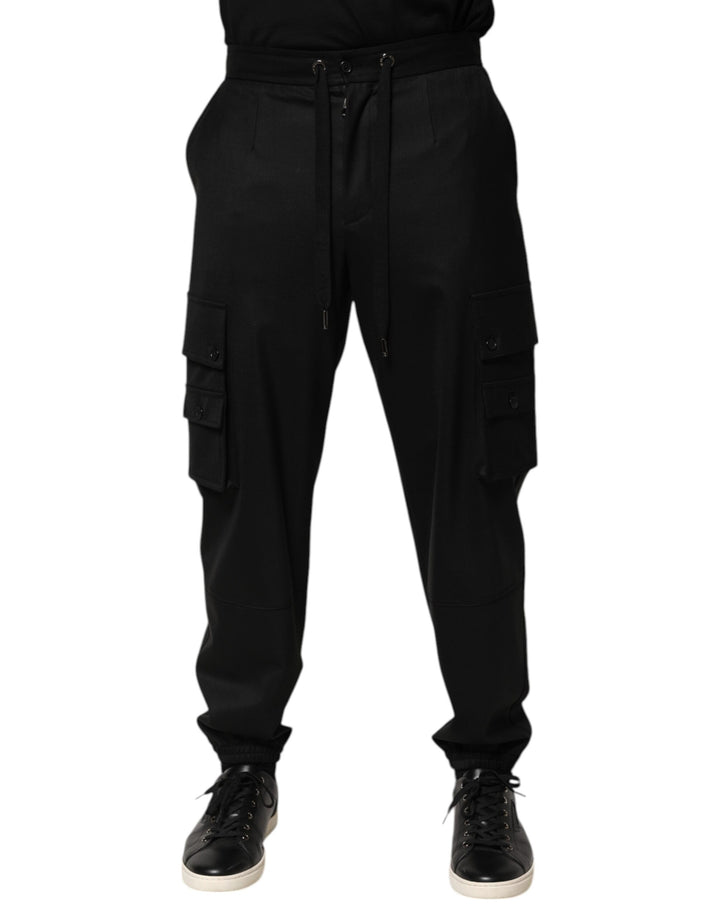 Pantalon de jogging cargo noir uni Dolce & Gabbana pour homme